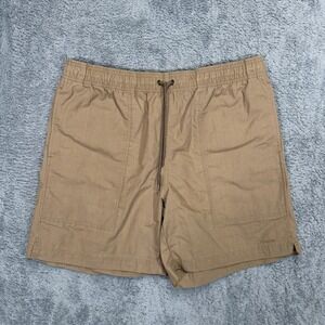 Filson Green River Water Shorts Mens M 6.5" Khaki Chino Drawstring Cotton Blend